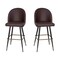 Flash Furniture 2PK 30" Brown LeatherSoft Armless Barstool AY-1026H-30-BR-GG - alternate 5
